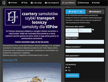 Tablet Screenshot of luxjet.pl
